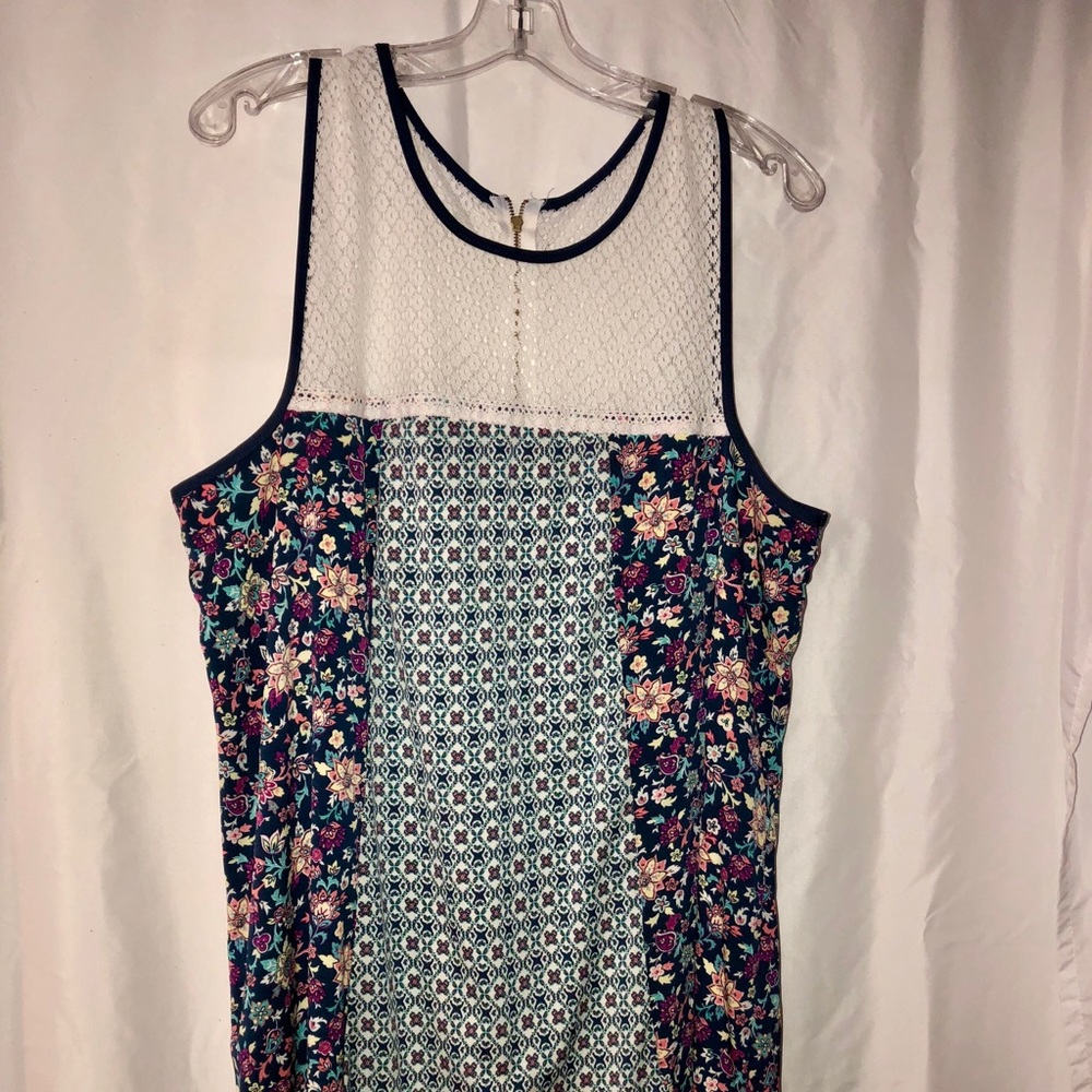 Floral and lace dress